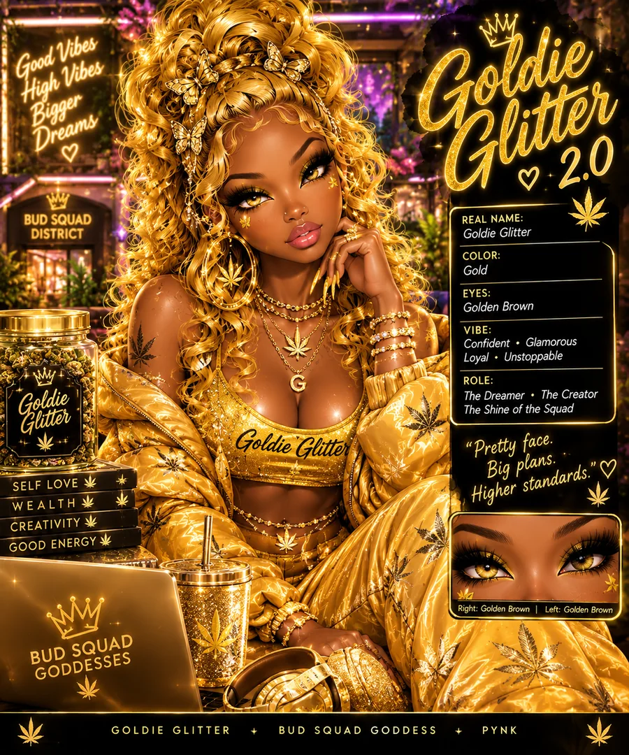 Goldie Glitter in gold
