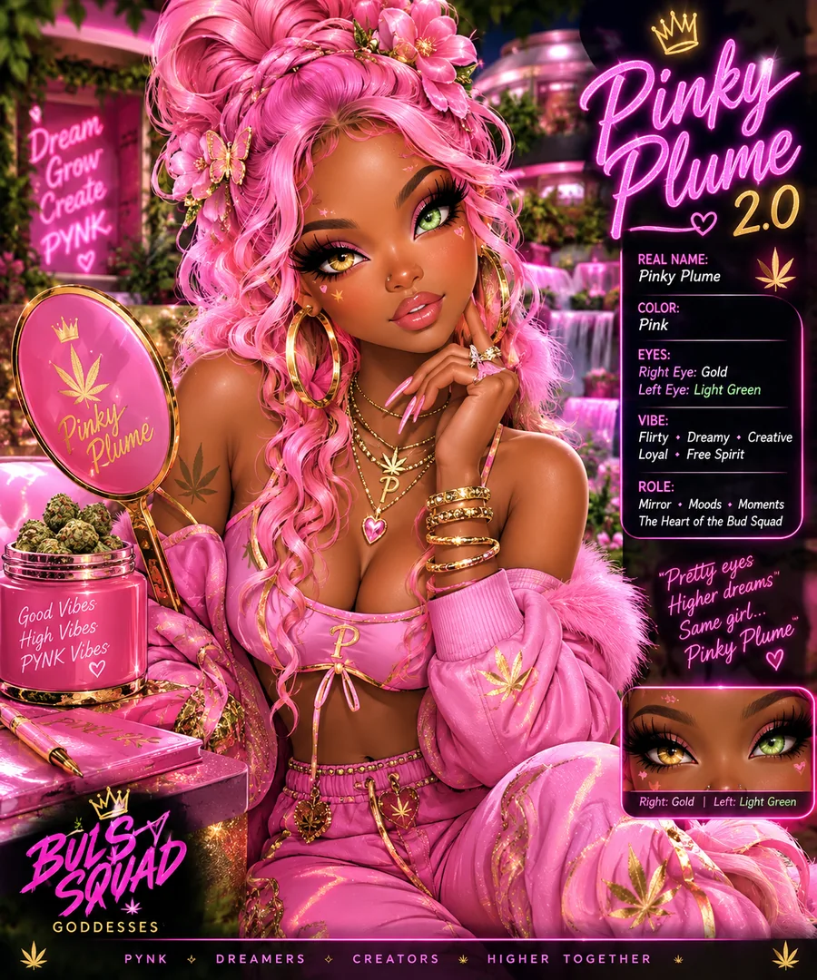 Pinky Plume in pink